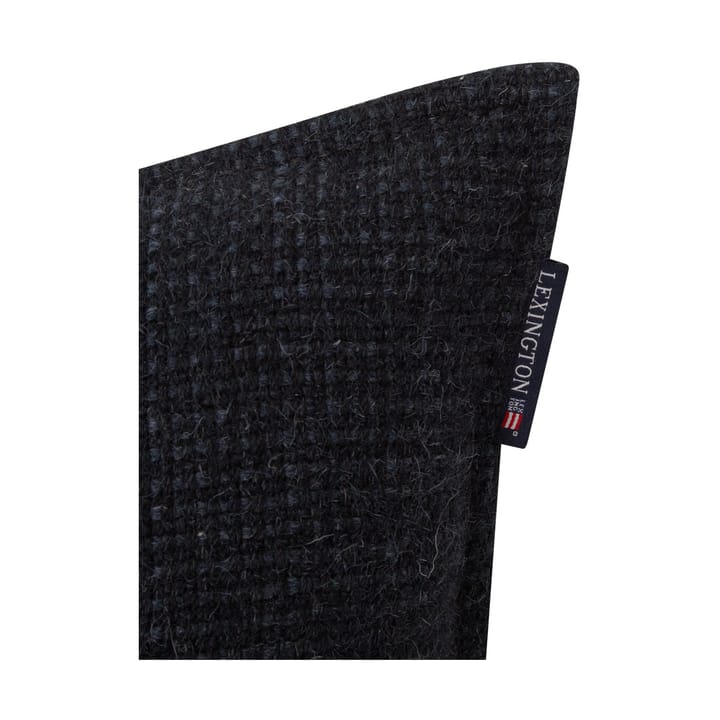 Structured Wool Cotton miks putetrekk 50 x 50 cm - Dark gray - Lexington