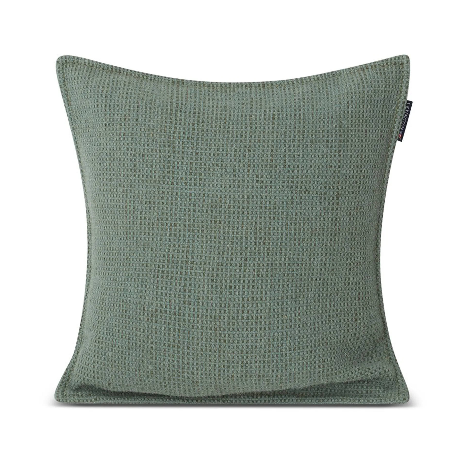 Structured Wool Cotton miks putetrekk 50 x 50 cm, Green Lexington