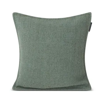 Structured Wool Cotton miks putetrekk 50 x 50 cm - Green - Lexington