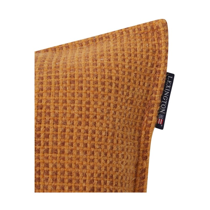 Structured Wool Cotton miks putetrekk 50 x 50 cm - Mustard - Lexington