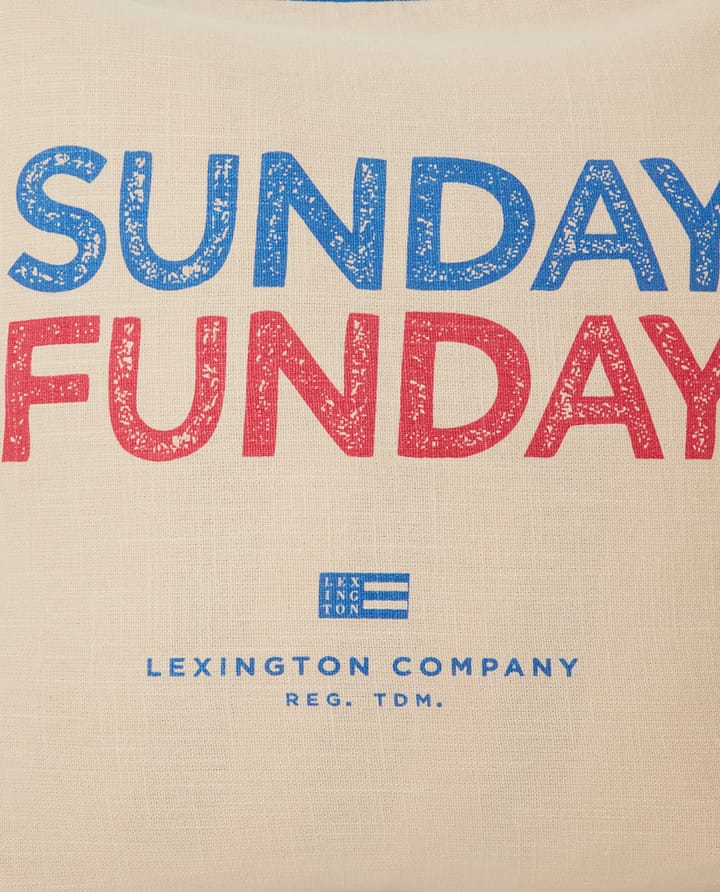 Sunday Funday Printed putetrekk 50 x 50 cm, Beige-blå-rosa Lexington