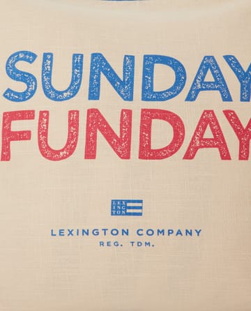 Sunday Funday Printed putetrekk 50 x 50 cm - Beige-blå-rosa - Lexington