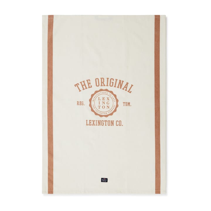 The Original Cotton Twill kjøkkenhåndkle 50 x 70 cm, Off White-brown Lexington