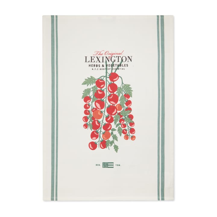 Tomato kjøkkenhåndkle 50 x 70 cm - Hvit-rød - Lexington