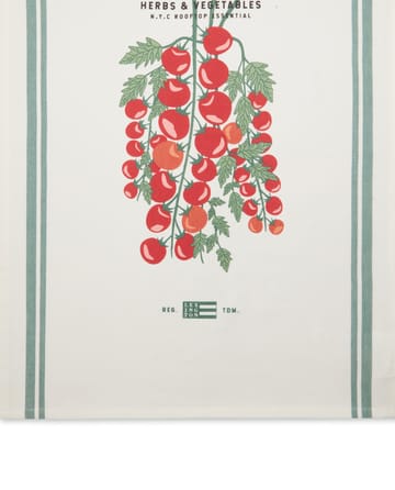 Tomato kjøkkenhåndkle 50 x 70 cm - Hvit-rød - Lexington