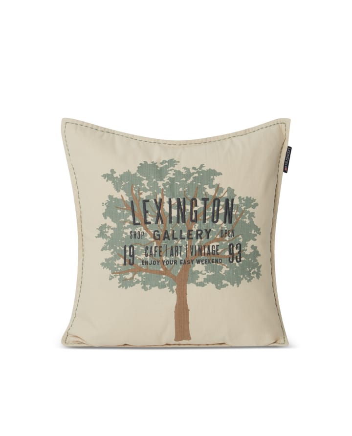 Tree Logo putetrekk 50x50 cm, Lysebeige-grønn Lexington