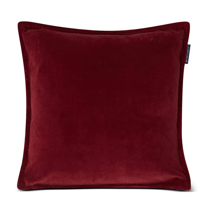 Velvet putetrekk med kant 50 x 50 cm, Dark red Lexington