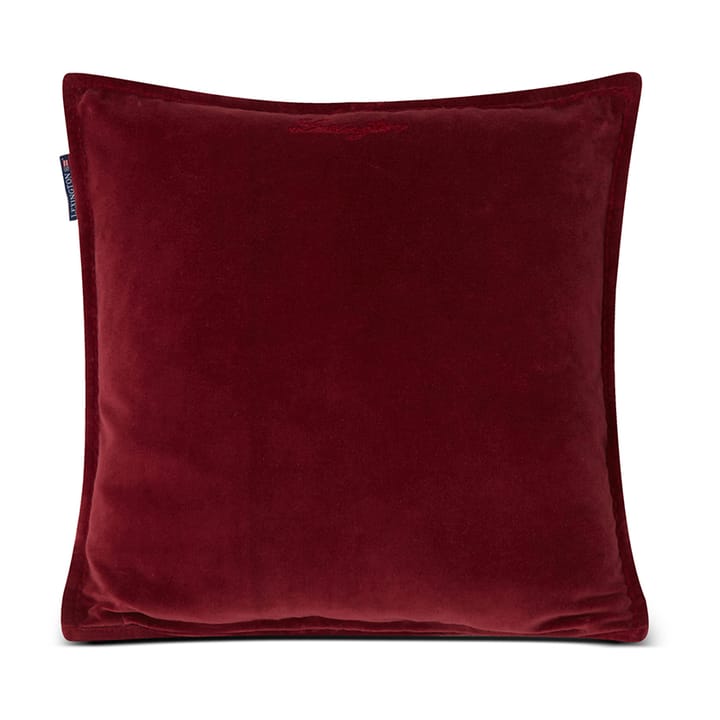 Velvet putetrekk med kant 50 x 50 cm, Dark red Lexington