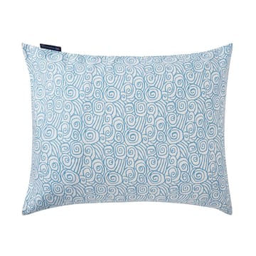 Wave Printed Cotton Sateen Putevar 50x60 cm - White-blue - Lexington