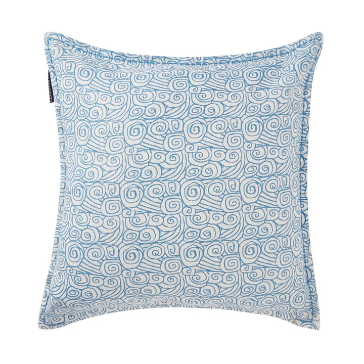Waves Printed Linen/Cotton putetrekk 50x50cm, White Lexington