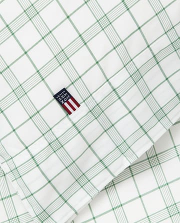 White/Green Checked Lyocell/Cotton sengesett - 50x60 cm, 220x220 cm - Lexington
