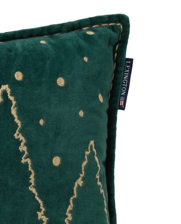 Winter House eko. fløyelsbomull pute 30x50 cm - Green-Light Beige - Lexington