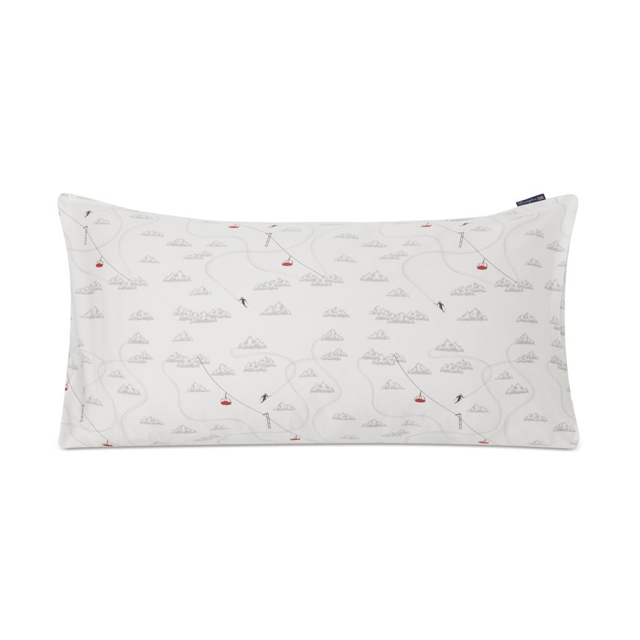 Bilde av Lexington Winter Printed Cotton Sateen putevar 50 x 90 cm White-gray-red