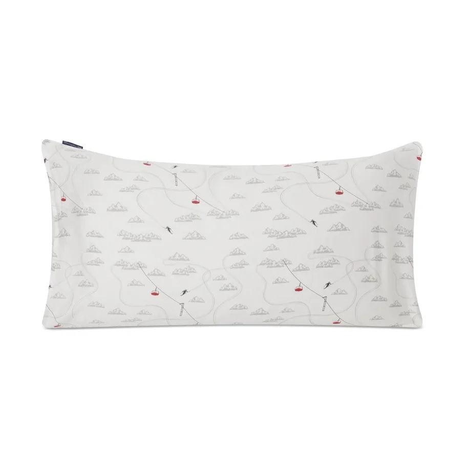 Winter Printed Cotton Sateen putevar 50 x 90 cm, White-gray-red Lexington