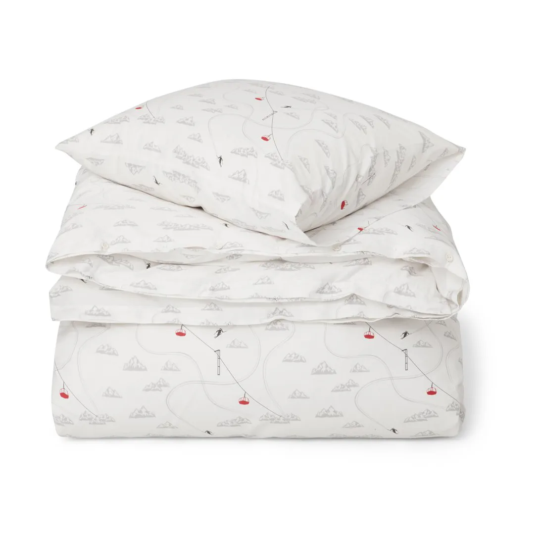 Winter Printed Cotton Sateen sengesett, 2 x 50 x 60 cm, 220 x 220 cm Lexington