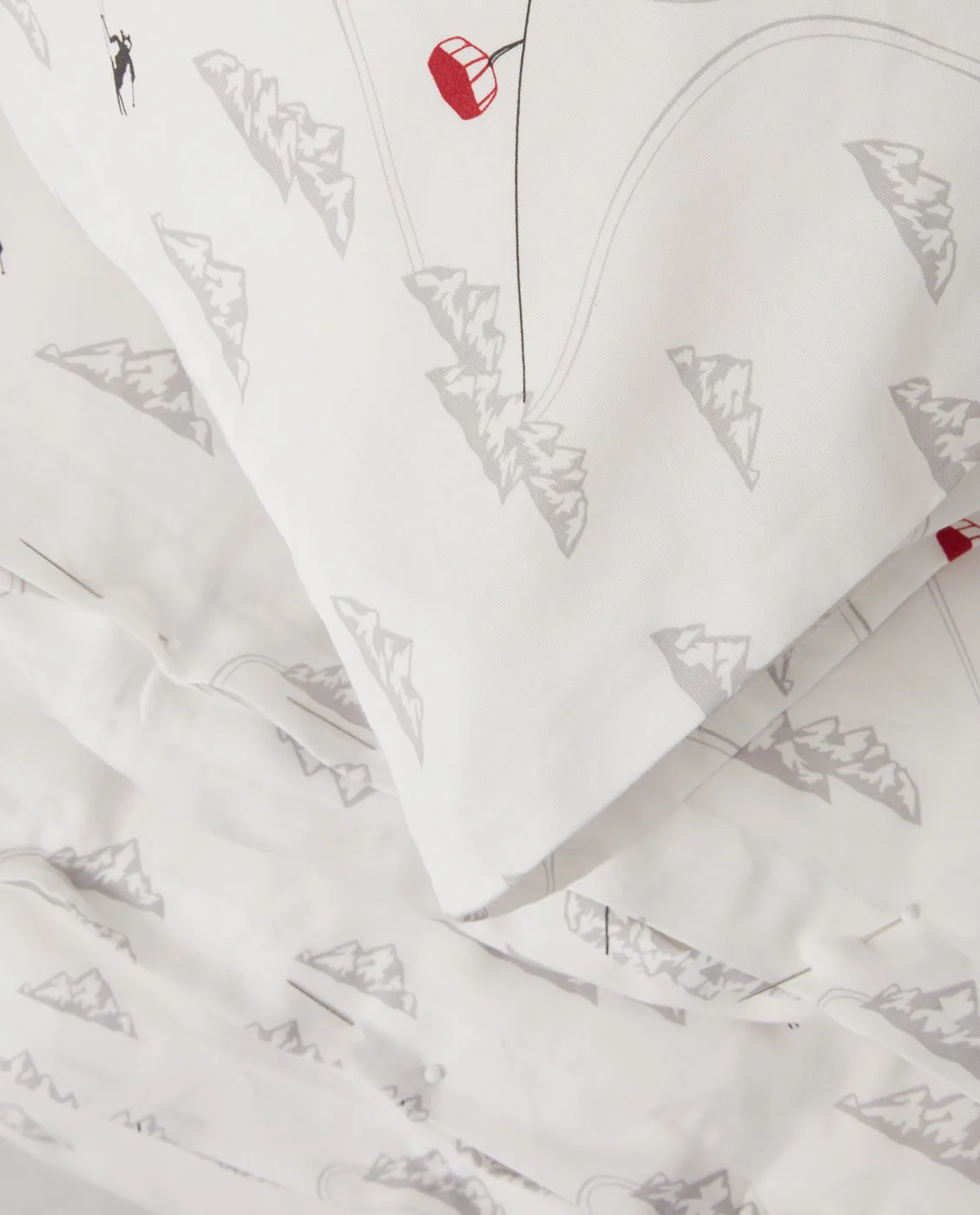 Winter Printed Cotton Sateen sengesett, 2 x 50 x 60 cm, 220 x 220 cm Lexington