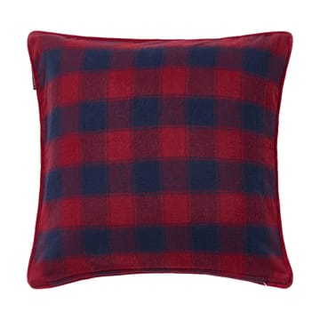 Wrapped checked eko. flanell putetrekk 50x50 cm - Dark blue-red - Lexington