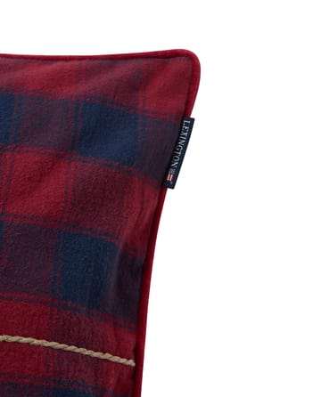 Wrapped checked eko. flanell putetrekk 50x50 cm - Dark blue-red - Lexington