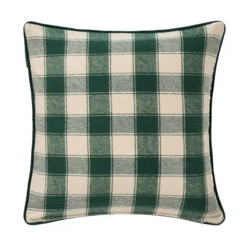 Wrapped checked eko. flanell putetrekk 50x50 cm - Light beige-green - Lexington