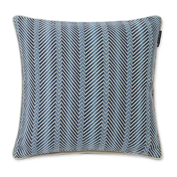 Zig Zag Printed putevar 50 x 50 cm - Blue-beige - Lexington