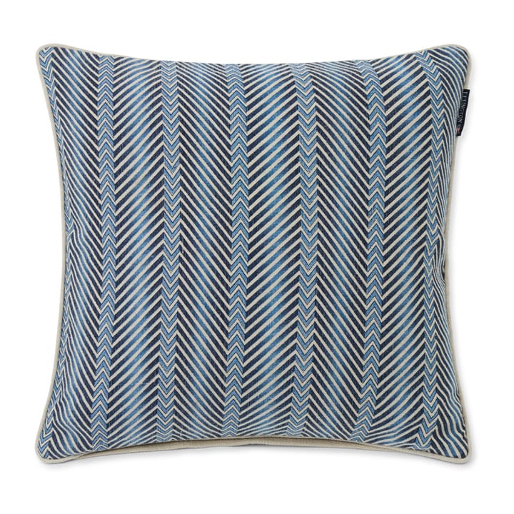Zig Zag Printed putevar 50 x 50 cm - Blue-beige - Lexington