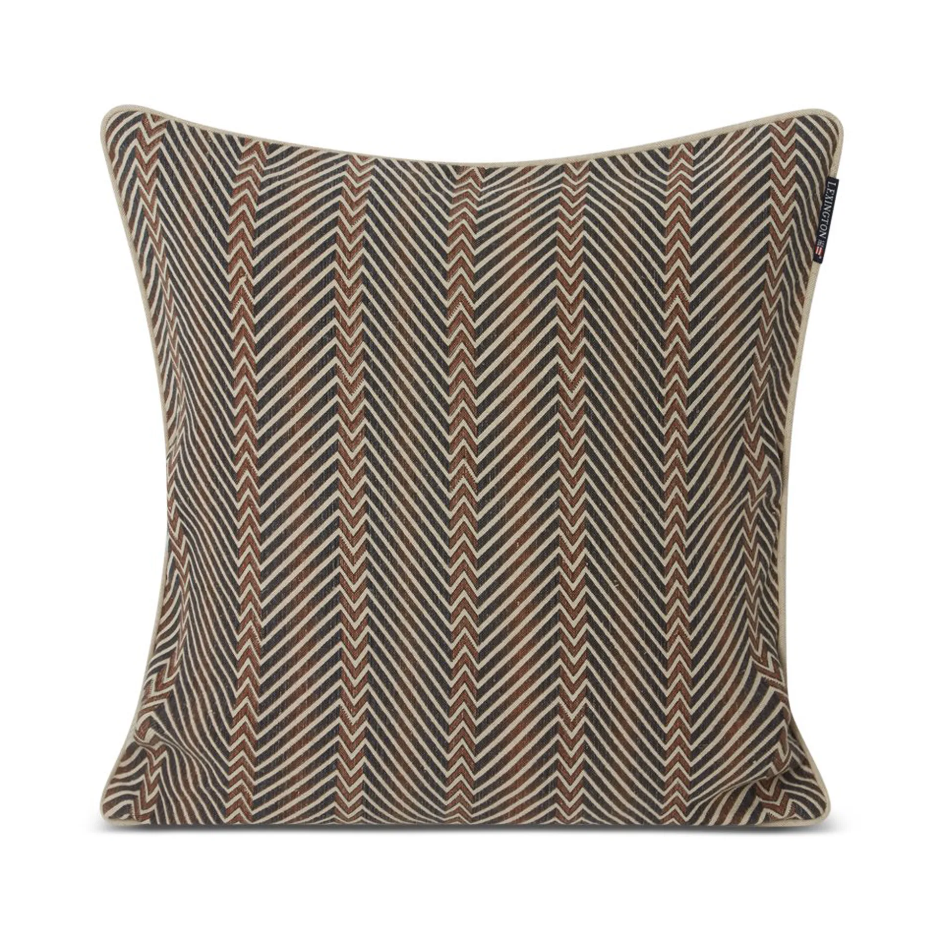 Zig Zag Printed putevar 50 x 50 cm, Brown-beige Lexington