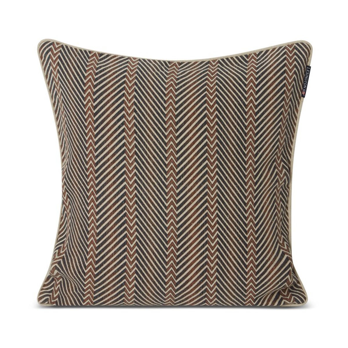 Bilde av Lexington Zig Zag Printed putevar 50 x 50 cm Brown-beige