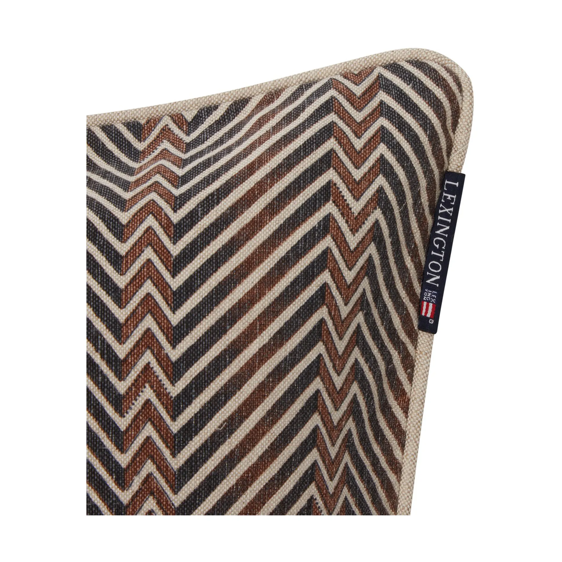 Zig Zag Printed putevar 50 x 50 cm, Brown-beige Lexington
