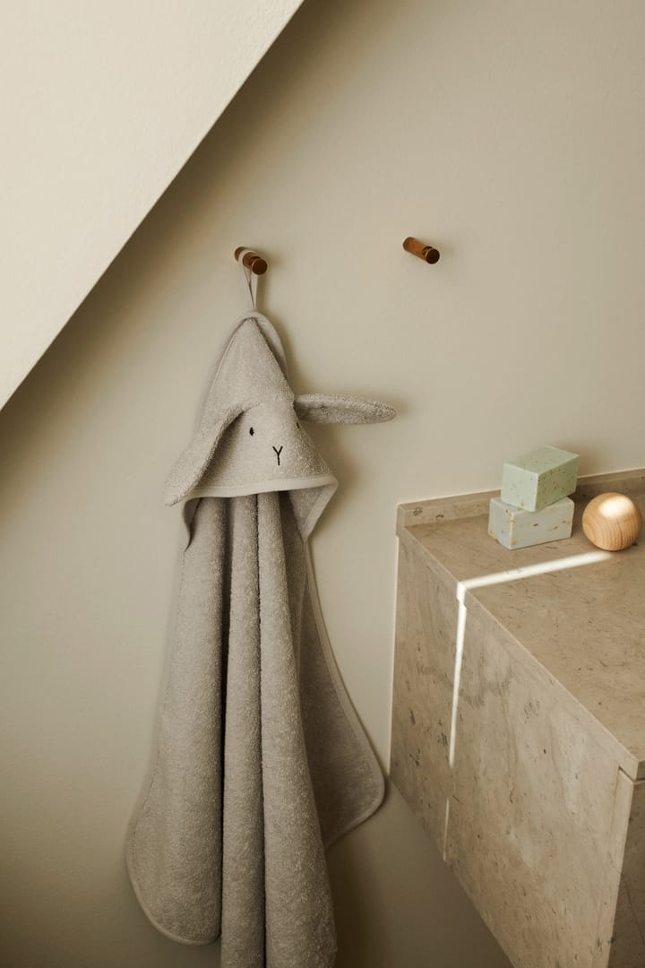 Albert badehåndkle med hette 70x70 cm, Rabbit dumbo grey Liewood