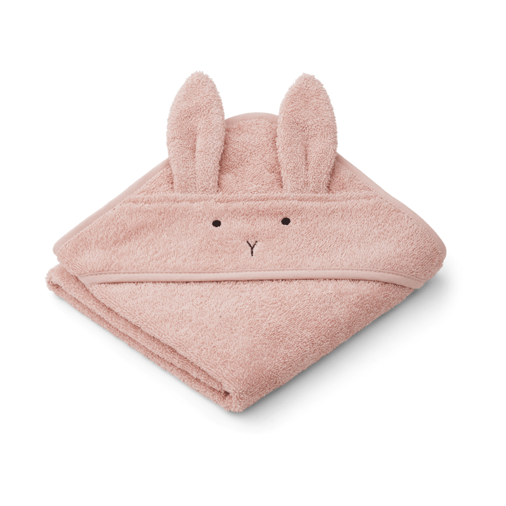 Albert badehåndkle med hette 70x70 cm - Rabbit rose - Liewood