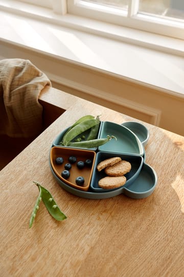 Arne barnetallerken + 4 boller - Mr bear blue fog multi mix - Liewood
