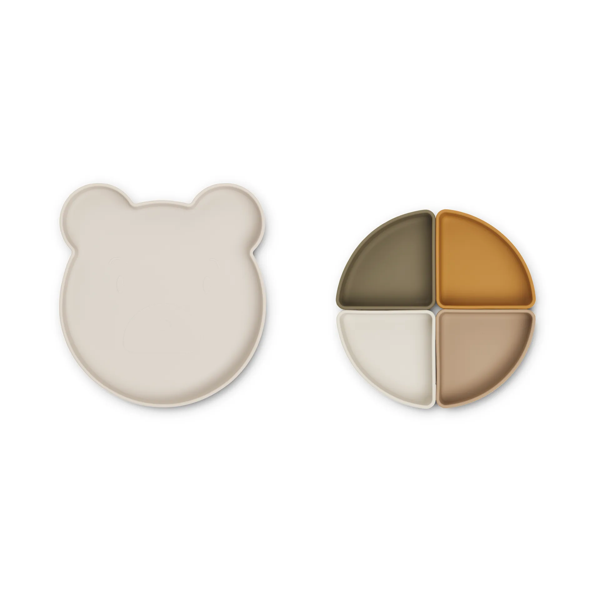 Arne barnetallerken + 4 boller, Mr bear sandy multi mix Liewood