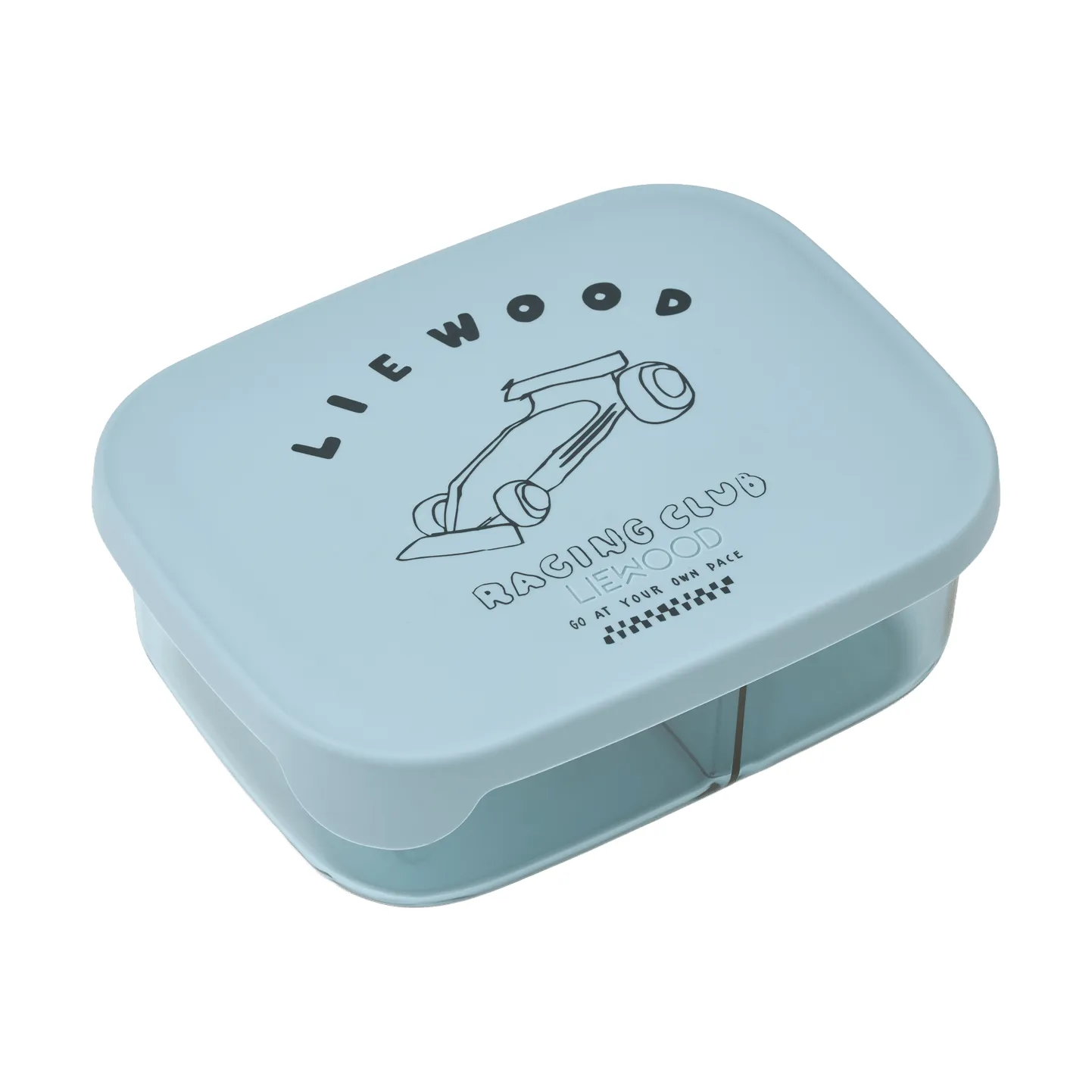 Arthur Tritan matboks 13,5x17 cm, Race cars-Beach blue Liewood