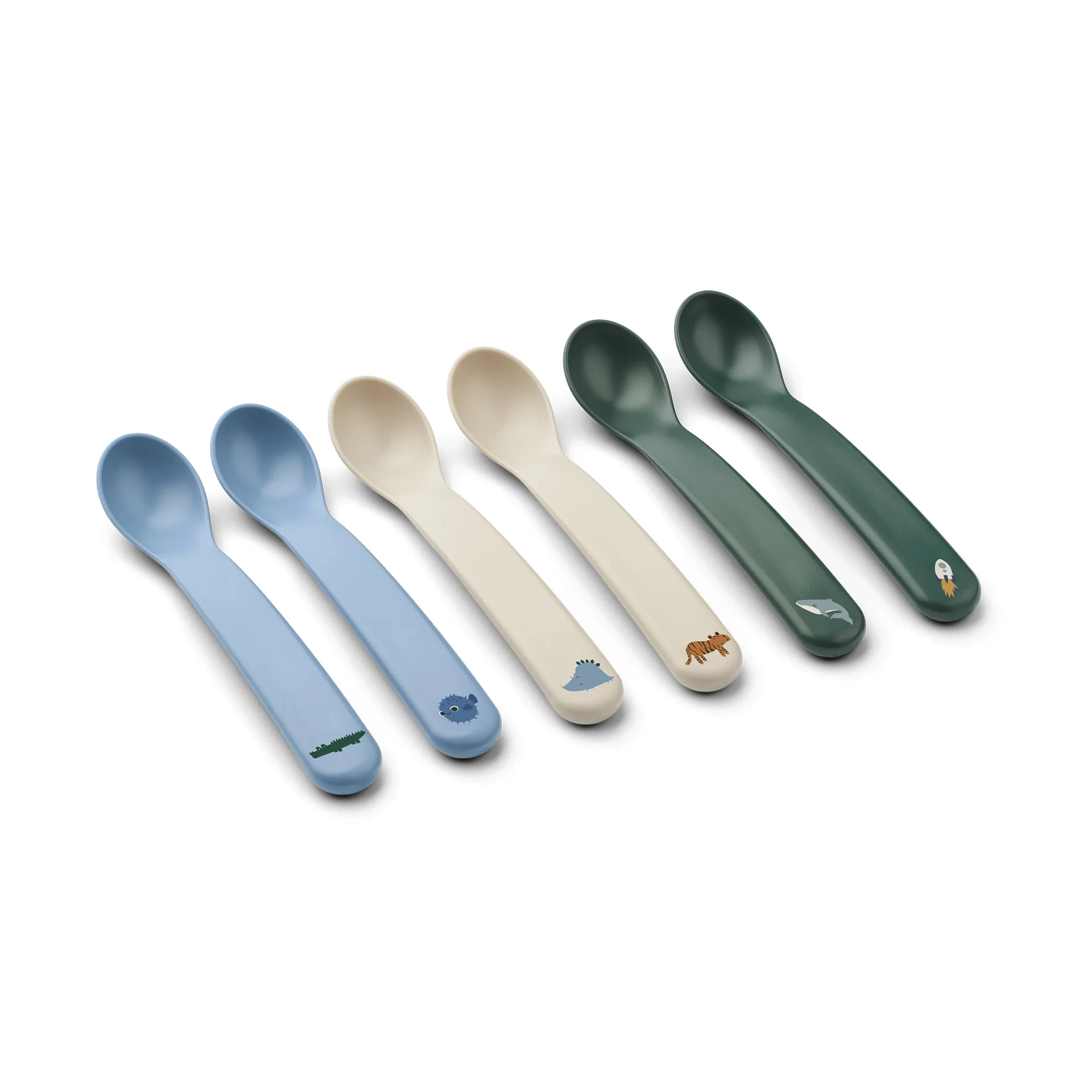 Auste skje 6-pakning, Beach Blue Mix Liewood