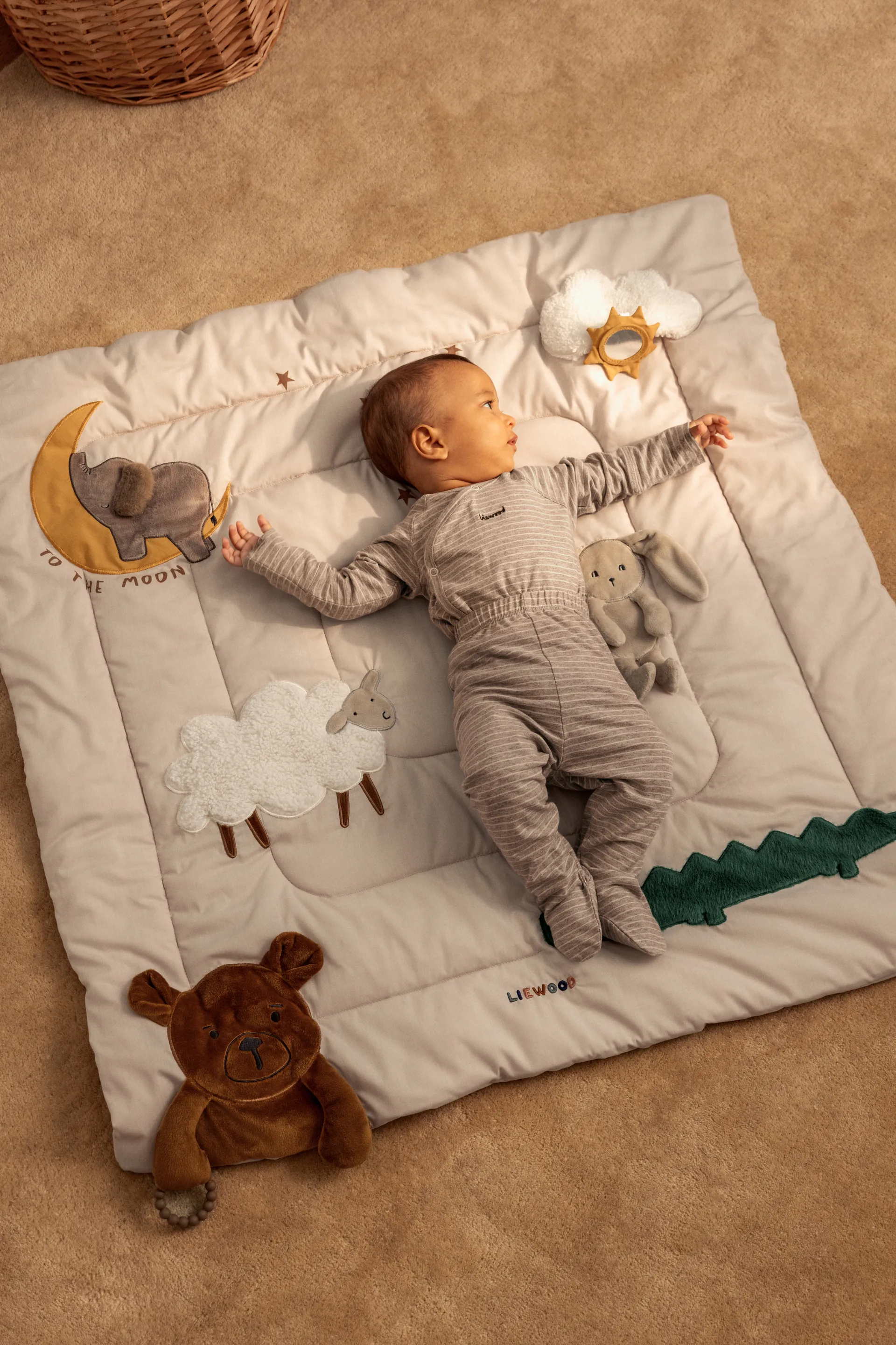 Bernet aktivitetspledd 95x95 cm, Sandy multi mix Liewood