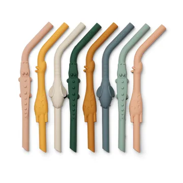 Carlson All Together sugerør 8 deler - Yellow mellow multi mix - Liewood