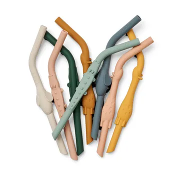 Carlson All Together sugerør 8 deler - Yellow mellow multi mix - Liewood