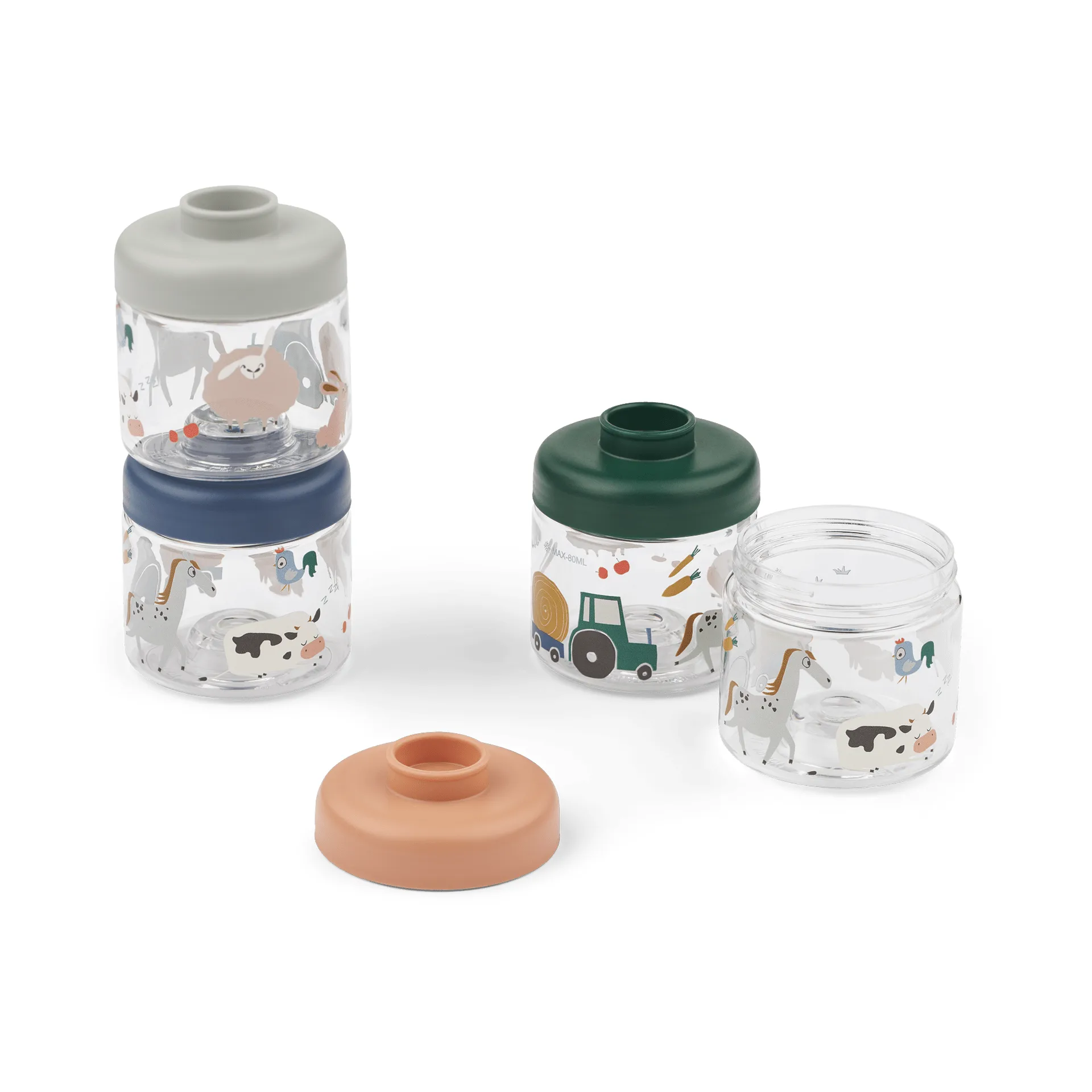 Dominique barnematglass 100 ml 4-pakning, Farmlife-Sandy Liewood