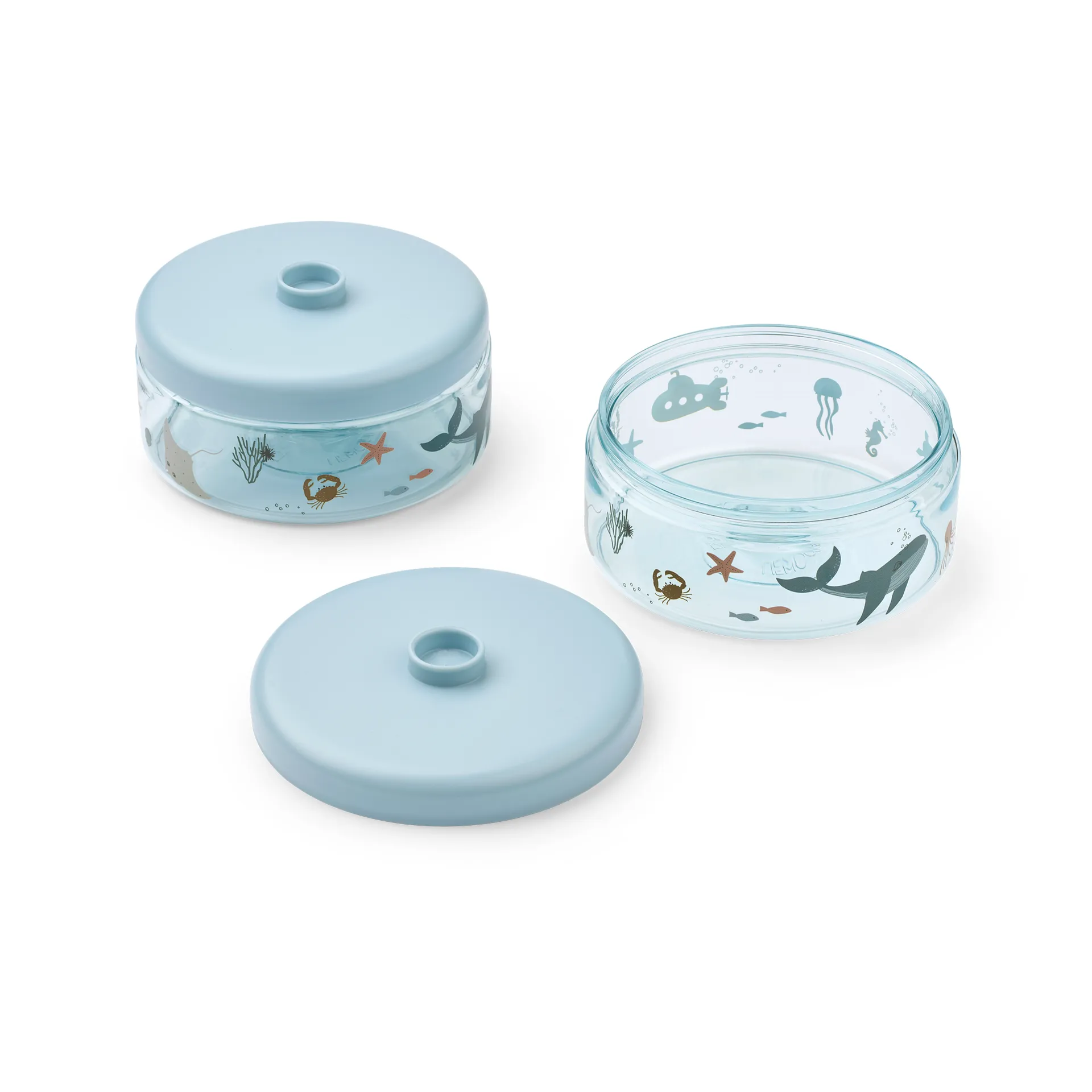 Dominique barnematglass 500 ml 2-pakning, Sea creature-sandy Liewood