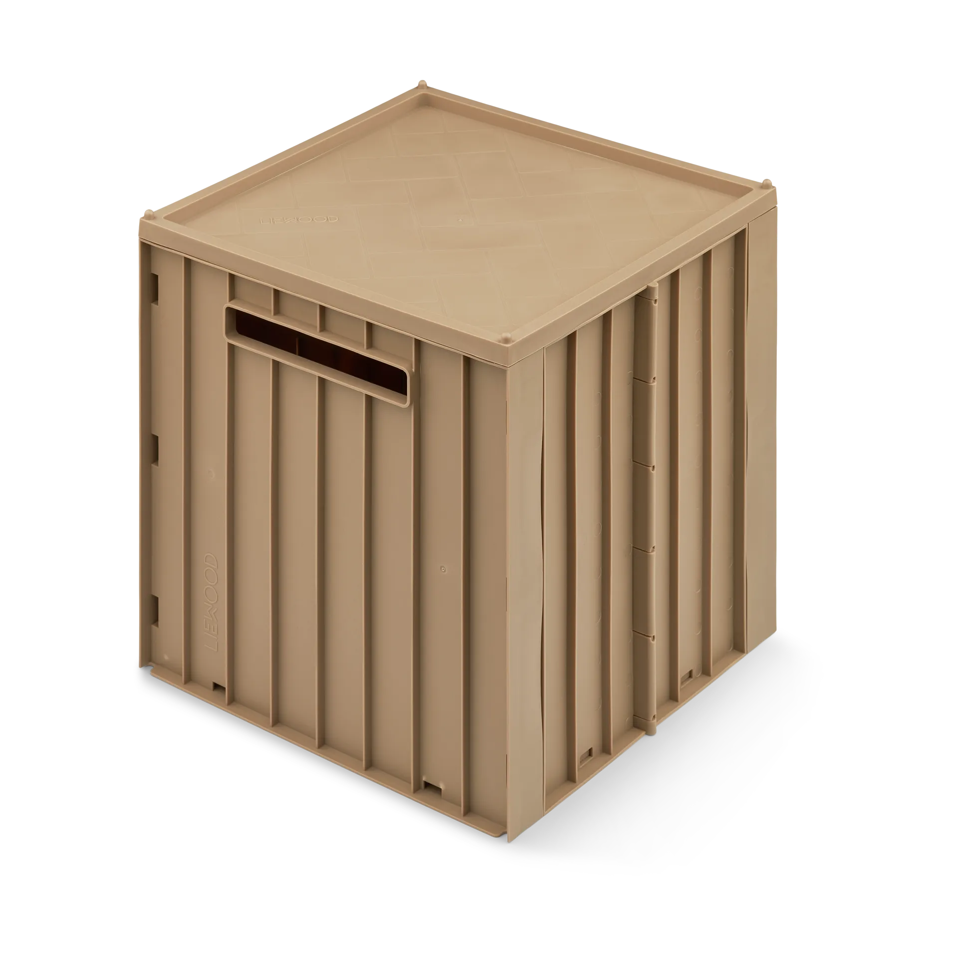 Elijah oppbevaringsboks med lokk 31x31 cm, Oat Liewood