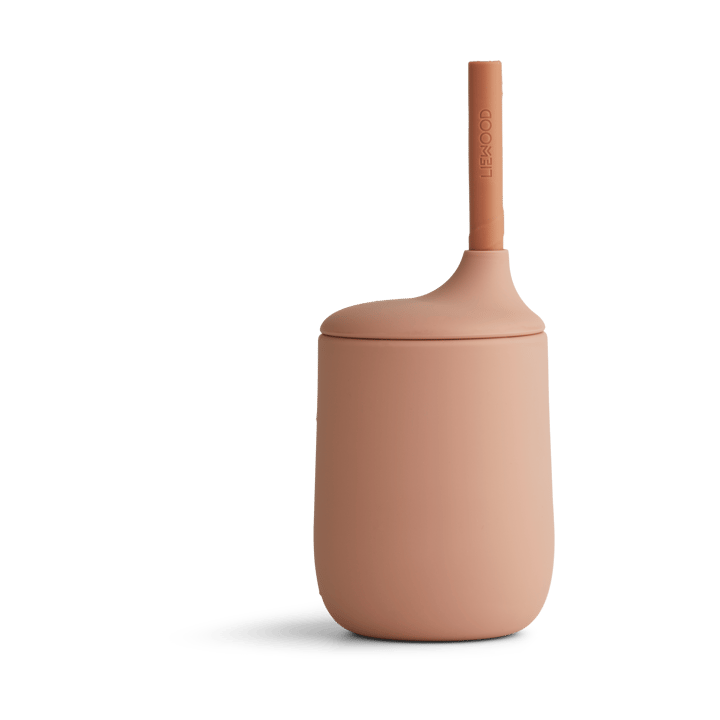 Ellis sippy cup pipkopp med sugerør 23 cl - Dark rose-terracotta mix - Liewood