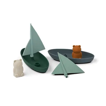 Ensley badeleke båter 2 deler - Whale blue multi mix - Liewood