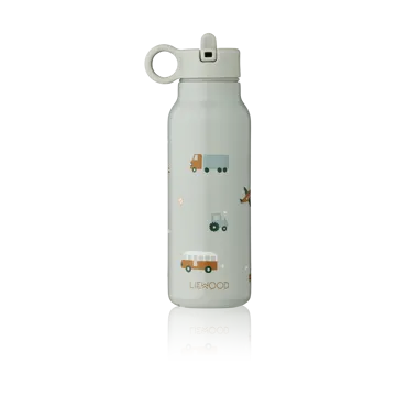 Falk vannflaske 35 cl - Vehicles-dove blue mix - Liewood