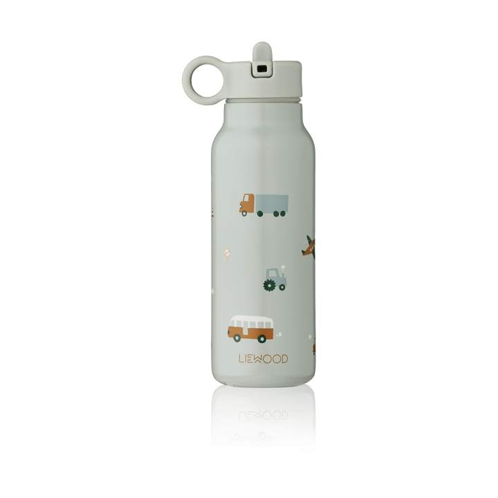 Falk vannflaske 35 cl - Vehicles-dove blue mix - Liewood