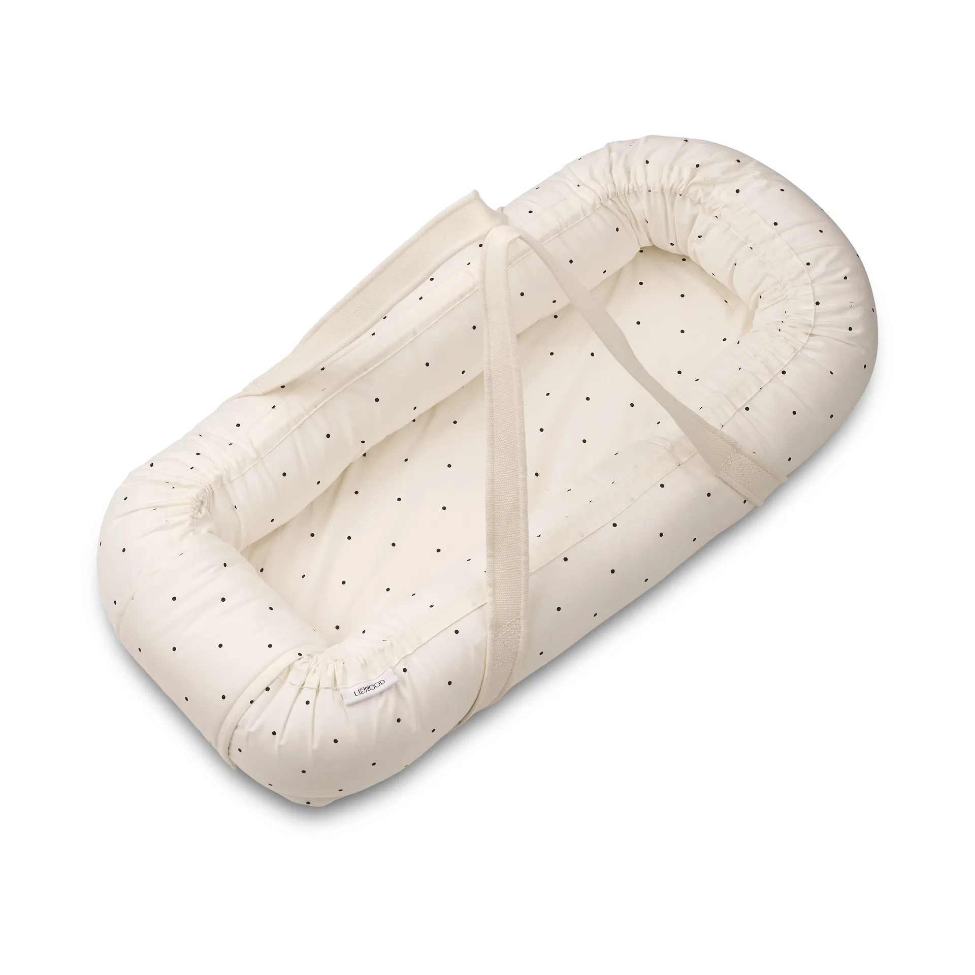 Gro printed babynest, Classic dot crème de la crème Liewood