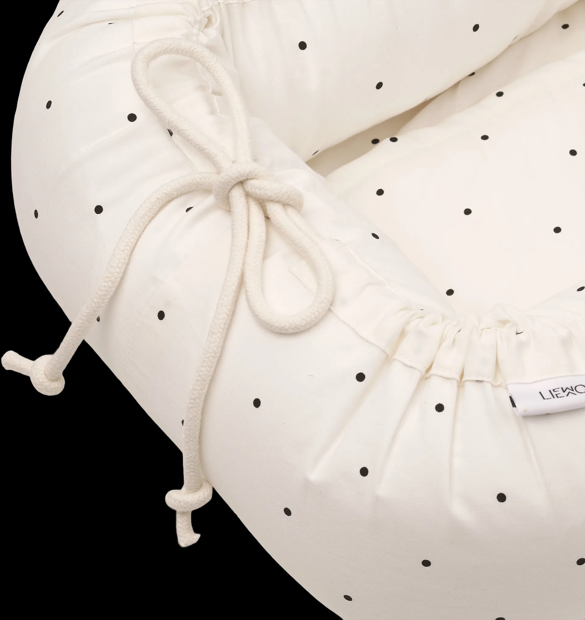 Gro printed babynest, Classic dot crème de la crème Liewood