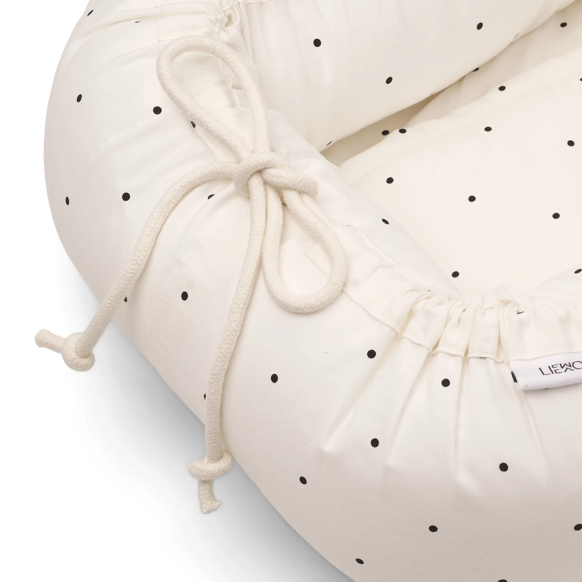 Gro printed babynest, Classic dot crème de la crème Liewood