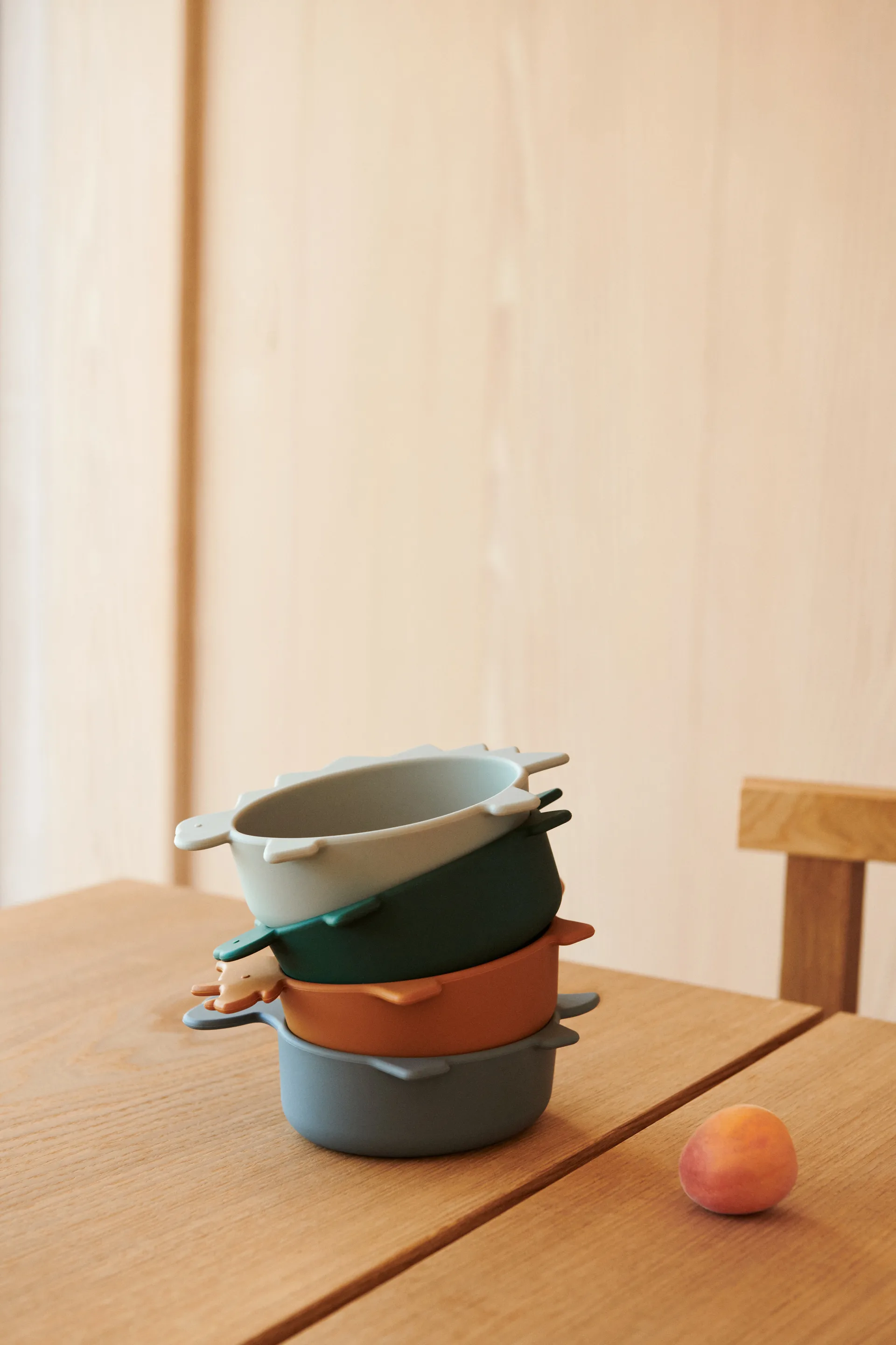 Iggy silikonbolle 4 deler, Dino blue multi mix Liewood