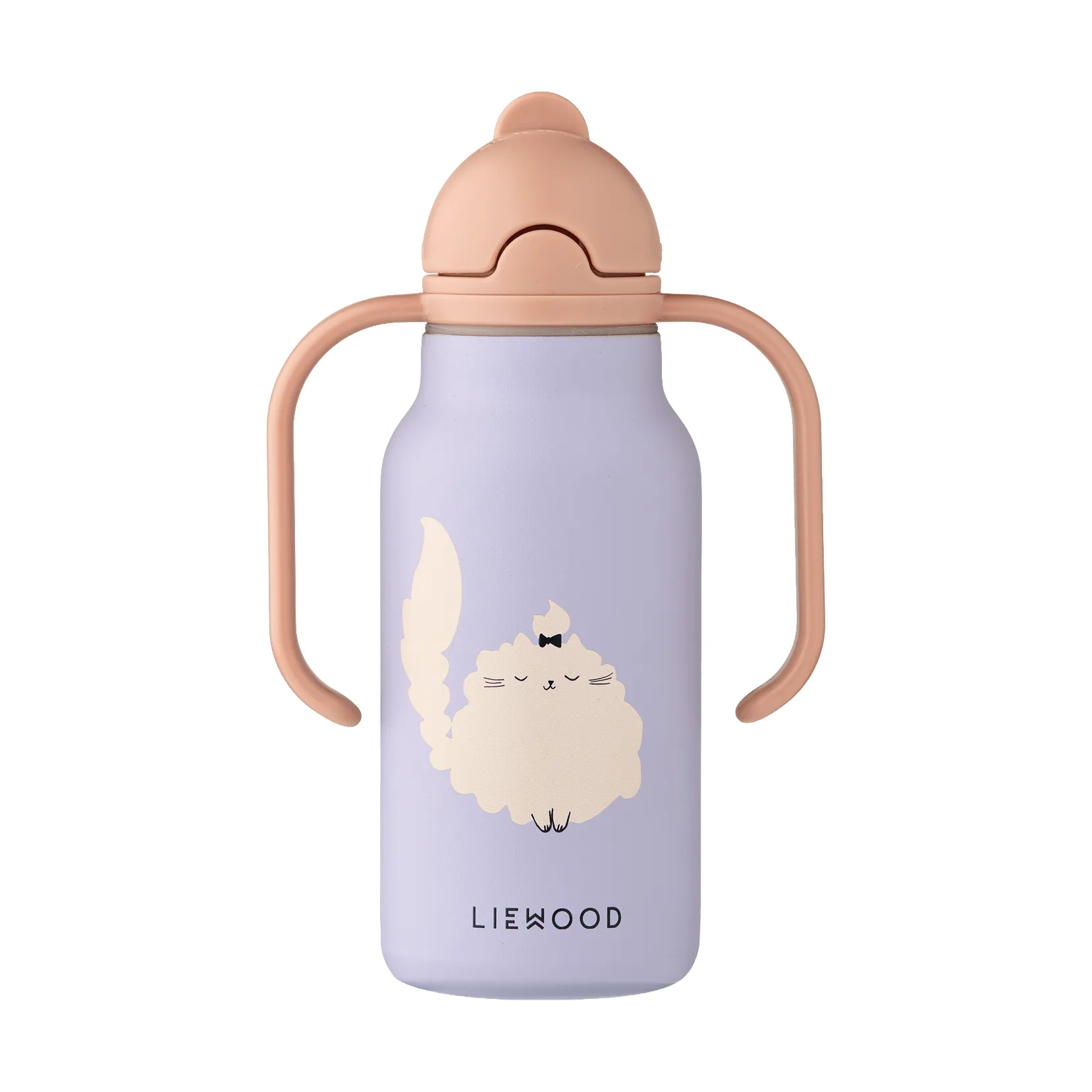 Liewood Kimmie vannflaske 25 cl Cat-Warm lilac | Skandinavisk Design | Vannflasker | Lilla