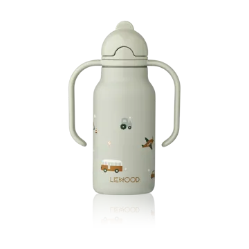 Kimmie vannflaske 25 cl - Vehicles-Dove blue - Liewood